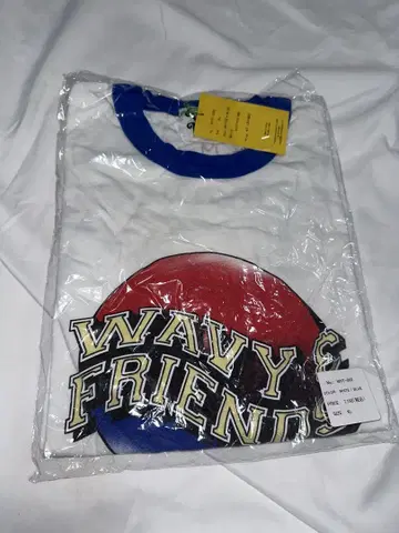 ((미개봉 새상품)) WAVY FRIENDS T셔츠 XL 화이트 블루