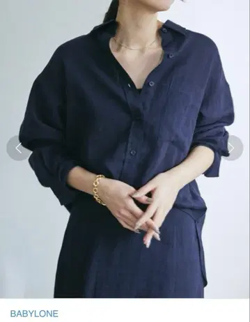 린넨 오버 셔츠