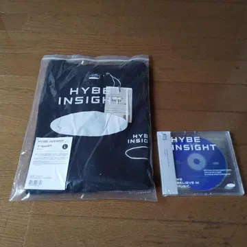 HYBE INSIGHT 티셔츠 L 블랙 + CD