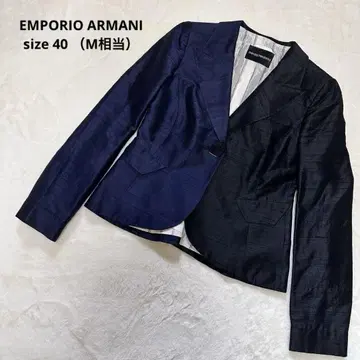 EMPORIO ARMANI 실크 자켓 40 바이컬러 이탈리아제