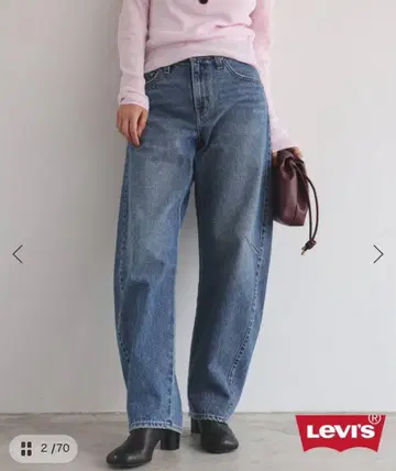 Levi's SLOBE 별주 BAGGY DAD BARREL 데님 팬츠
