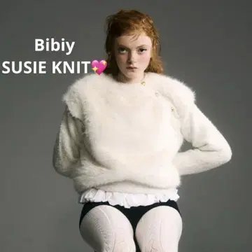 Bibiy SUSIE KNIT 니트 퍼 자켓 화이트
