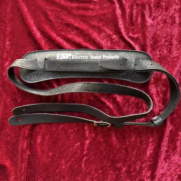 미사용 보관품 ESP 가죽 느낌 기타 스트랩 블랙