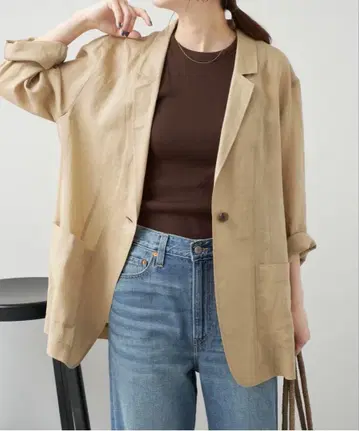 Spick and Span 라미 믹스 시어 자켓