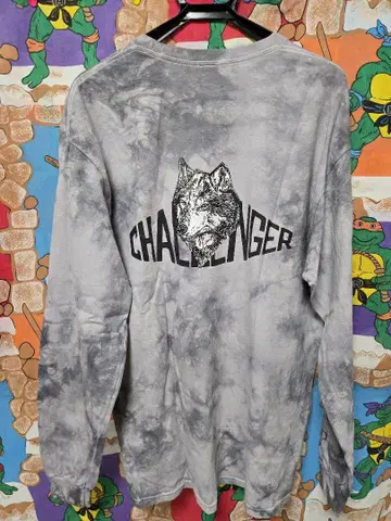 CHALLENGER T셔츠 그레이 | 22AW 울프 타이다이 염색