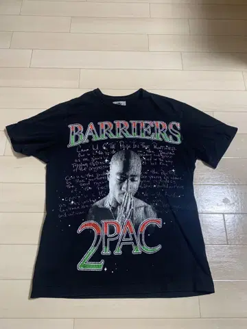 2PAC 배리어 티셔츠 M 사이즈 블랙