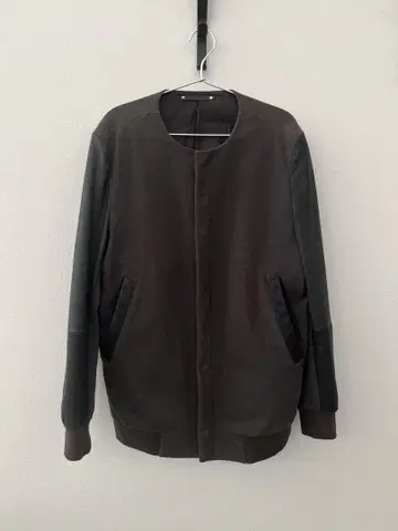 폴스미스 paul smith 다크 그레이 노카라 자켓 염소 가죽