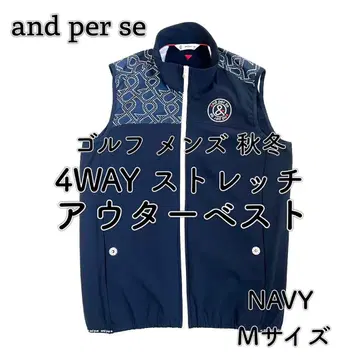 [ and per se ] 4WAY 스트레치 아우터 베스트 네이비 M