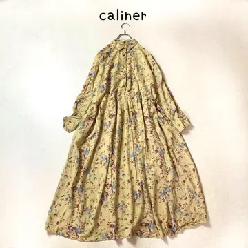 caliner 칼리네 나츄란 취급 린넨 레이온 혼방 꽃무늬 원피스