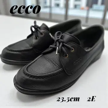 ecco 에코 레이스업 가죽 신발 블랙 23.5cm 2E