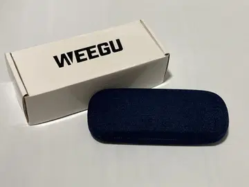 WEEGU PC 안경 클리어 렌즈 네이비 케이스