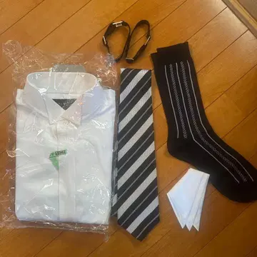 신랑 신부 아버지 모닝 셔츠 소품 세트
