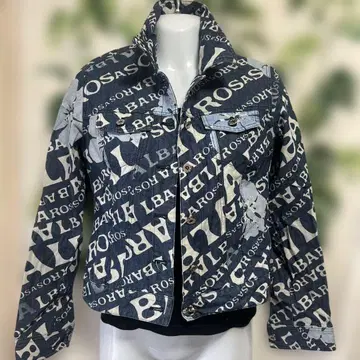 아르바 로자 로고 프린트 데님 자켓