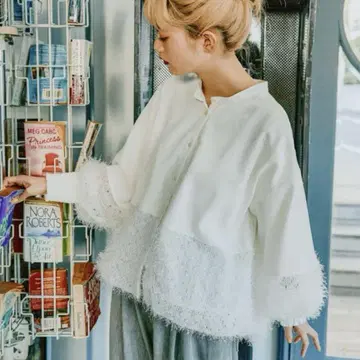 니코앤드 밴딩 모헤어 벌룬 블라우스