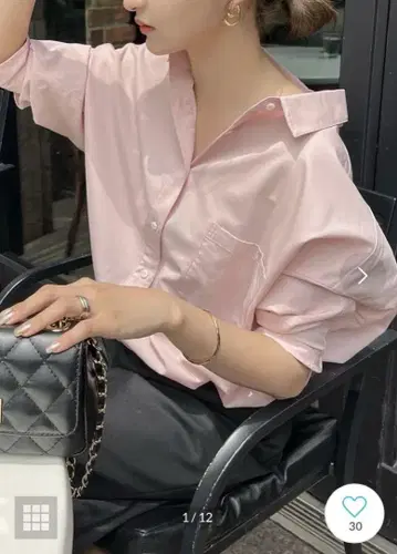 anuans 스탠다드 셔츠 핑크