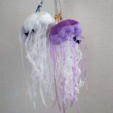 해파리 봉제 인형 보라색 1 화이트 x 2 [배송비 포함]