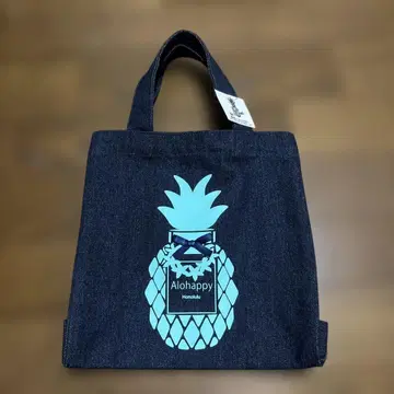 Alohappy 파인애플 데님 토트백 하와이 와이키키