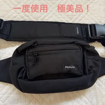 새상품급 pomulu 포머루 힙 시트 블랙 웨스트 파우치 숄더백
