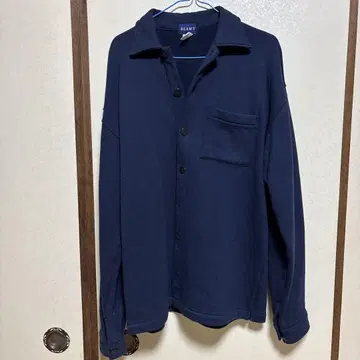 BEAMS 네이비 긴팔 셔츠 L
