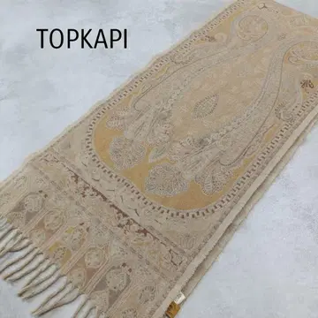 새상품급 탑카피 실크 혼방 페이즐리 머플러 스톨 베이지 가을/겨울