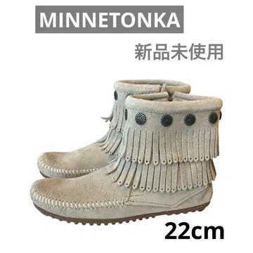 새상품 미네통카 MINNETONKA 22cm 더블 프린지 부츠