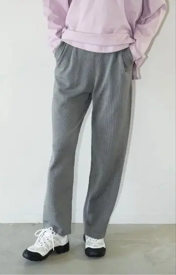 CLANE KNIT TUCK PANTS