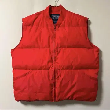 90s 랜즈 엔드 다운 베스트 XL 레드