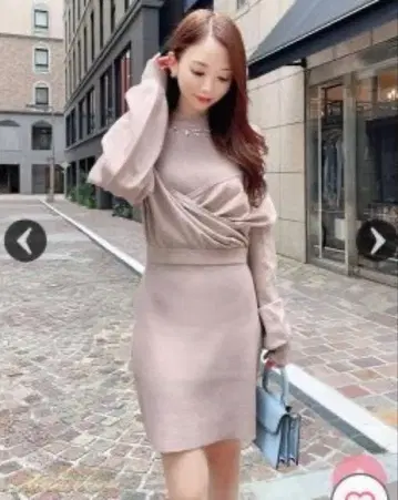 [새상품급] 미셸 마카롱 카슈쿨 타이트 니트 원피스