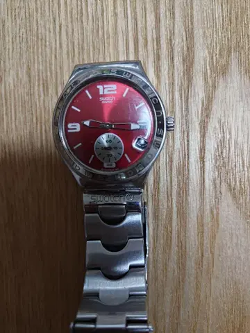 [배터리 없음] SWATCH 쿼츠 손목시계 레드
