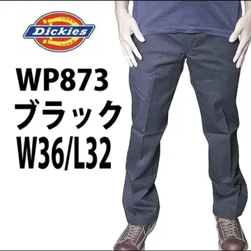새상품 36x32 BK 슬림핏 워크 팬츠 디키즈 블랙