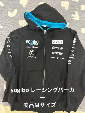 초레어 M 새상품급! yogibo racing 스폰서 지퍼 후드티