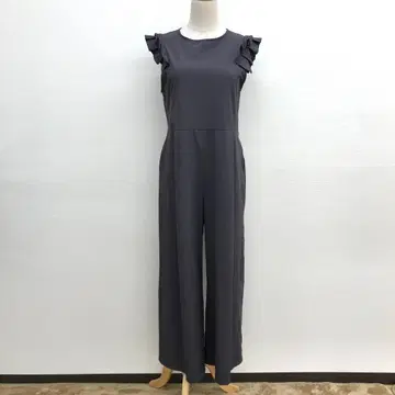프릴 소매 그레이 올인원
