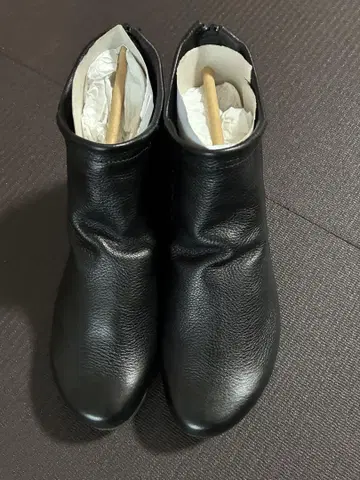 천연 가죽 숏부츠 블랙 가을/겨울