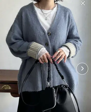 DOUDOU 샤기 니트 가디건 WEB 한정판