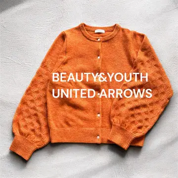 BEAUTY&YOUTH UNITEDARROWS 오렌지 가디건 니트