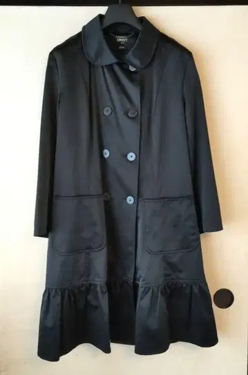 [ DKNY ] 다나카란 NY 블랙 새틴 코트