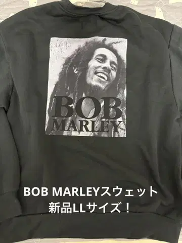 새상품 LL! BOB MARLEY 맨투맨 블랙 밥 마리