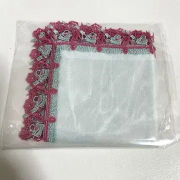 치카자와 레이스 미사용 새상품 타월 손수건 뱅상캉 특별판 한정판 블루