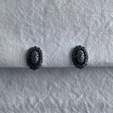 영국 빈티지 실버 마카사이트 귀찌