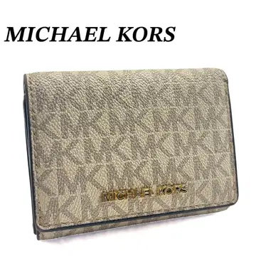 MICHAEL KORS 마이클코어스 3단 폴더형 지갑 올 패턴 MK 로고