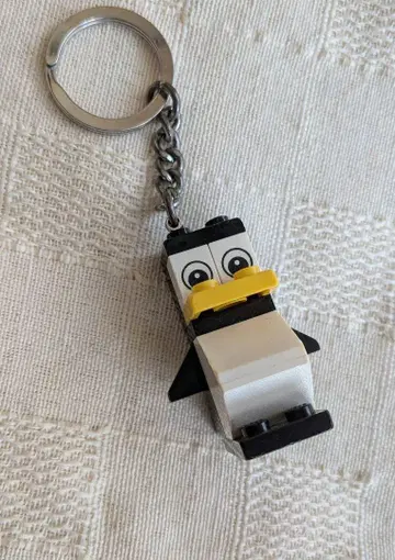 레고 블록 펭귄 키링