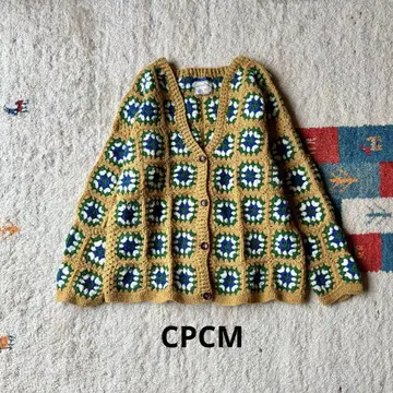 새상품급 CPCM 핸드니트 크로셰 가디건 네팔제