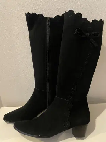 coca 롱 부츠 블랙 실키 23cm 일본제