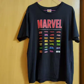 MARVEL 캐릭터 T셔츠 XL 블랙