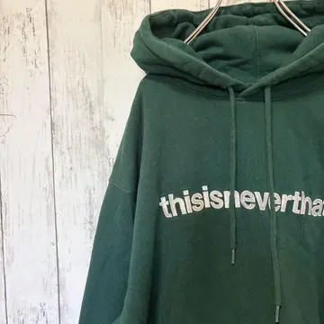 [thisisneverthat] 로고 자수 후드티 그린 XL 후디