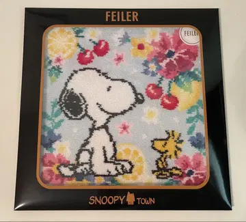 FEILER 스누피 플라워 체리 손수건 약 25cm