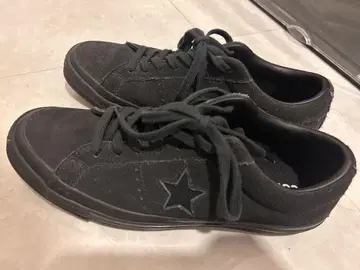 블랙 스웨이드 캐주얼 슈즈 converse one star