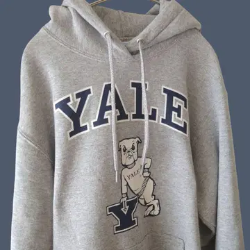 예일 대학교 Yale University 칼리지 후드티 그레이