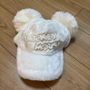 미키 귀 달린 화이트 캡 58cm