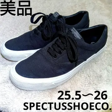 새상품급 25.5~26 Spectusshoeco. 블랙 캔버스 스니커즈